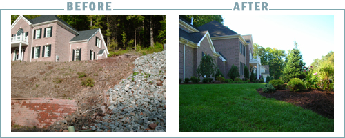 Landscaping before and after photos