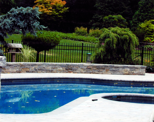 Poolscape, Landscaping, Landscape Design, Cheshire, CT, Outdoor Kitchen, Swimming Pool, Brick, Pavers, Pergola, Trellis, Arbor, Nursery